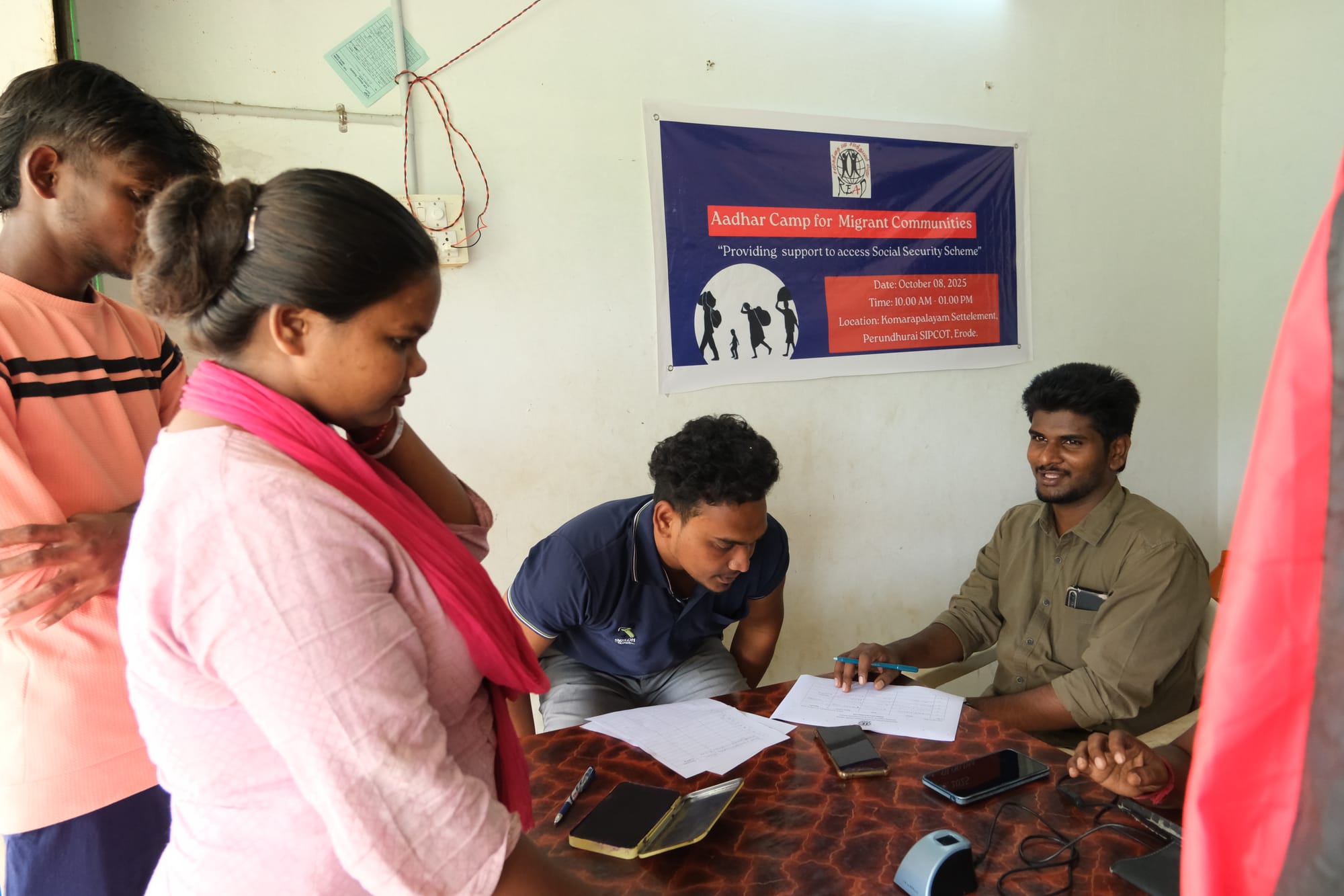Aadhar camp for safe Migrants